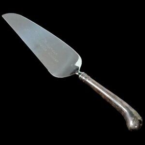 Vtge Silver Plated Cake Server Engraved Happy Honeymoon Holland America Cruises
